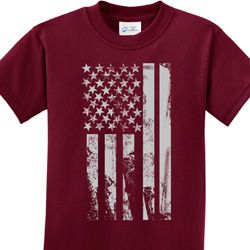 Distressed Stars and Stripes Flag Kids Shirts