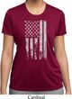 Distressed Stars and Stripes Flag Ladies Moisture Wicking Shirt