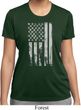 Distressed Stars and Stripes Flag Ladies Moisture Wicking Shirt