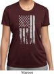 Distressed Stars and Stripes Flag Ladies Moisture Wicking Shirt