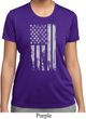 Distressed Stars and Stripes Flag Ladies Moisture Wicking Shirt