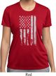 Distressed Stars and Stripes Flag Ladies Moisture Wicking Shirt