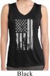 Distressed Stars and Stripes Flag Ladies Sleeveless Dry Wicking Shirt