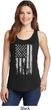 Distressed Stars and Stripes Flag Ladies Tank Top