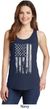 Distressed Stars and Stripes Flag Ladies Tank Top