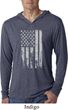 Distressed Stars and Stripes Flag Lightweight Hoodie Shirt