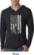 Distressed Stars and Stripes Flag Lightweight Hoodie Shirt