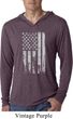 Distressed Stars and Stripes Flag Lightweight Hoodie Shirt