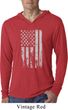 Distressed Stars and Stripes Flag Lightweight Hoodie Shirt