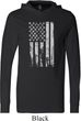 Distressed Stars and Stripes Flag Lightweight Hoodie Tee