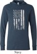 Distressed Stars and Stripes Flag Lightweight Hoodie Tee