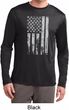 Distressed Stars and Stripes Flag Mens Dry Wicking Long Sleeve Shirt