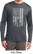 Distressed Stars and Stripes Flag Mens Dry Wicking Long Sleeve Shirt