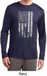 Distressed Stars and Stripes Flag Mens Dry Wicking Long Sleeve Shirt