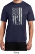Distressed Stars and Stripes Flag Mens Moisture Wicking Shirt