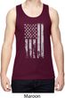 Distressed Stars and Stripes Flag Mens Moisture Wicking Tanktop