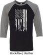 Distressed Stars and Stripes Flag Mens Raglan Shirt