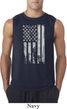 Distressed Stars and Stripes Flag Mens Sleeveless Shirt