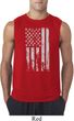 Distressed Stars and Stripes Flag Mens Sleeveless Shirt