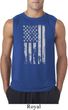 Distressed Stars and Stripes Flag Mens Sleeveless Shirt