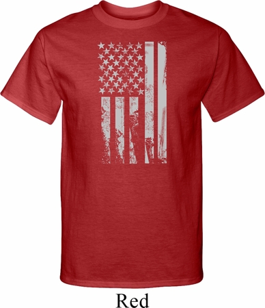 Distressed Stars and Stripes Flag Mens Tall Shirt