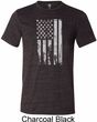 Distressed Stars and Stripes Flag Mens Tri Blend Crewneck Shirt