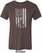 Distressed Stars and Stripes Flag Mens Tri Blend Crewneck Shirt