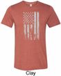 Distressed Stars and Stripes Flag Mens Tri Blend Crewneck Shirt
