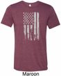 Distressed Stars and Stripes Flag Mens Tri Blend Crewneck Shirt