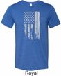 Distressed Stars and Stripes Flag Mens Tri Blend Crewneck Shirt
