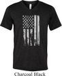 Distressed Stars and Stripes Flag Mens Tri Blend V-neck Shirt