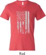 Distressed Stars and Stripes Flag Mens Tri Blend V-neck Shirt