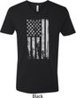 Distressed Stars and Stripes Flag Mens V-Neck Shirt