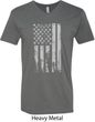 Distressed Stars and Stripes Flag Mens V-Neck Shirt