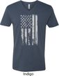 Distressed Stars and Stripes Flag Mens V-Neck Shirt
