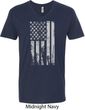 Distressed Stars and Stripes Flag Mens V-Neck Shirt