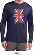 Distressed Union Jack Flag Mens Dry Wicking Long Sleeve Shirt