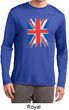 Distressed Union Jack Flag Mens Dry Wicking Long Sleeve Shirt