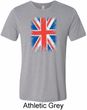 Distressed Union Jack Flag Mens Tri Blend Crewneck Shirt