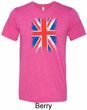 Distressed Union Jack Flag Mens Tri Blend Crewneck Shirt