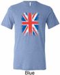 Distressed Union Jack Flag Mens Tri Blend Crewneck Shirt