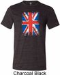 Distressed Union Jack Flag Mens Tri Blend Crewneck Shirt