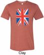 Distressed Union Jack Flag Mens Tri Blend Crewneck Shirt