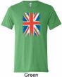 Distressed Union Jack Flag Mens Tri Blend Crewneck Shirt