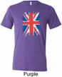 Distressed Union Jack Flag Mens Tri Blend Crewneck Shirt