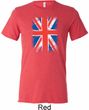 Distressed Union Jack Flag Mens Tri Blend Crewneck Shirt