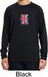 Distressed Union Jack Flag Small Print Kids Dry Wicking Long Sleeve