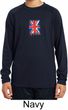 Distressed Union Jack Flag Small Print Kids Dry Wicking Long Sleeve