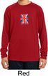 Distressed Union Jack Flag Small Print Kids Dry Wicking Long Sleeve