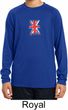Distressed Union Jack Flag Small Print Kids Dry Wicking Long Sleeve
